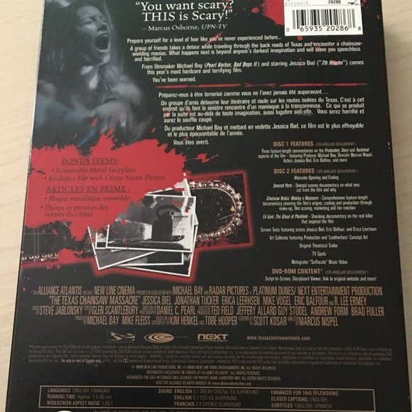 THE TEXAS CHAIN SAW MASSACRE DVD SPECIAL SET WITH EVIDENCE PHOTO PAC 2003 FILM - Picture 2 of 3